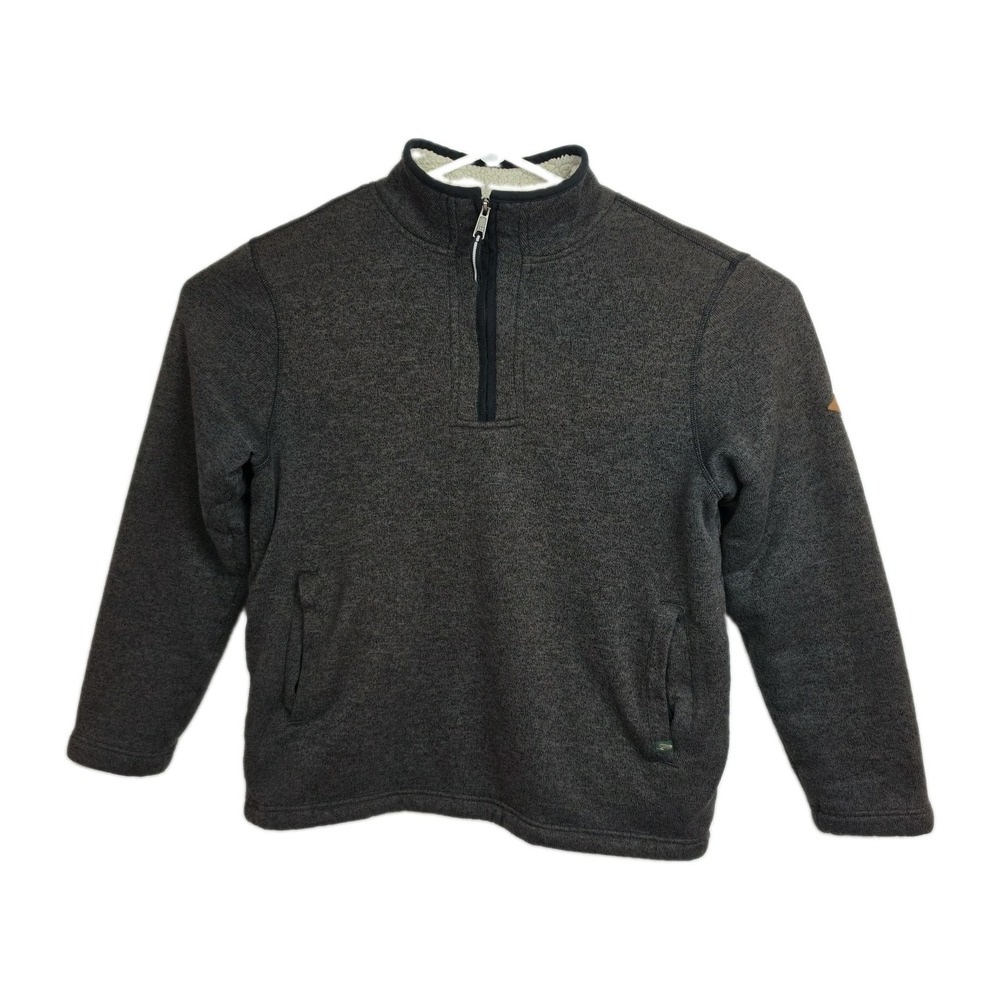 Orvis Fleece-Lined Sweatshirt Men's Size M Brown Long Sleeves Pockets
